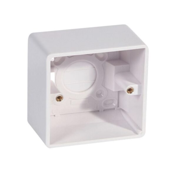 736407 Legrand Synergy 1 Gang 47mm Surface Mounting Plastic Back Box White