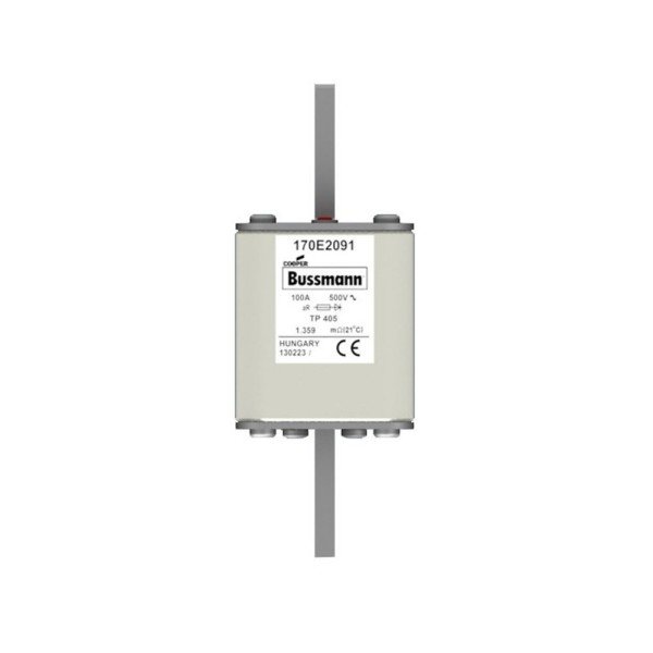 170E2091 Eaton FUSE 100A 500V TP 405 AR 170E2091 Model code: FUSE 100A 500V TP 405 AR Fuse-link, high speed, 100 A, AC 500 V, 55 x 55 x 140 mm, aR, IEC, with indicator