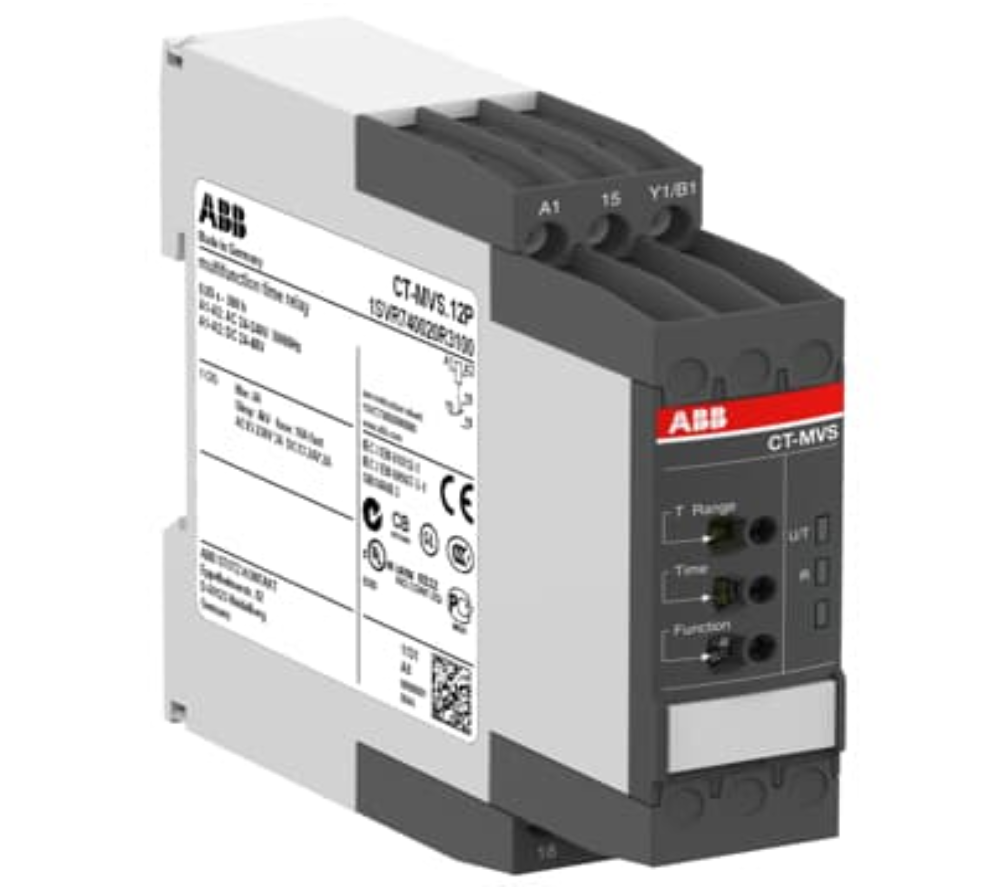 ABB 1SVR730020R3100 CT-MVS.12S Multifunction Time Relay ABB 1SVR730020R3100 CT-MVS.12S Multifunction Time Relay – 1C/O, 24–48V DC & 24–240V AC