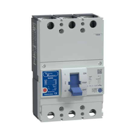 Lauritz Knudsen DU250 MCCB 160A 3 Pole 415V AC thermal magnetic molded case circuit breaker